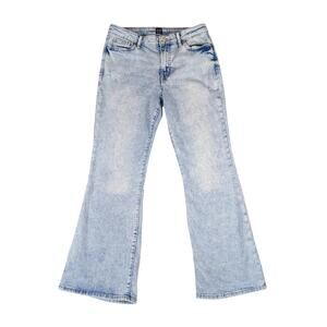GAP Kids High Rise 70s Flare Jeans Girls 14 Plus Stretch Denim Light Acid Wash